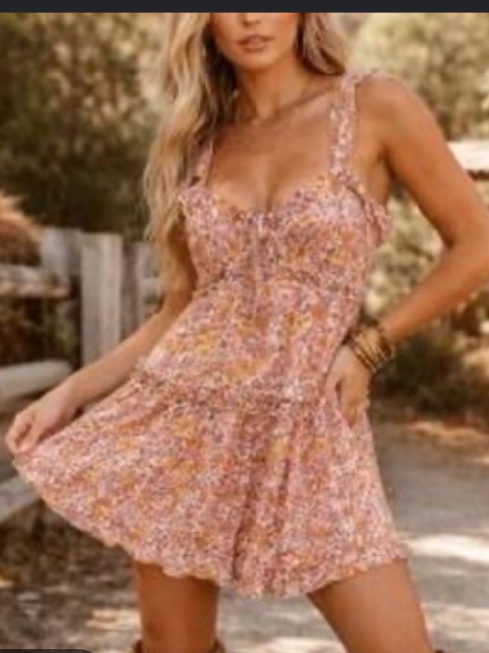 Women’s Patrons of Peace Floral Babydoll Dress Size M